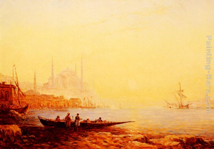 Constantinople painting - Felix Ziem Constantinople art painting